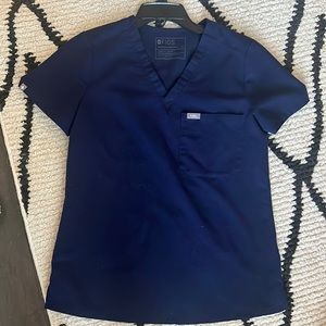 Figs Scrub Top - Navy Blue